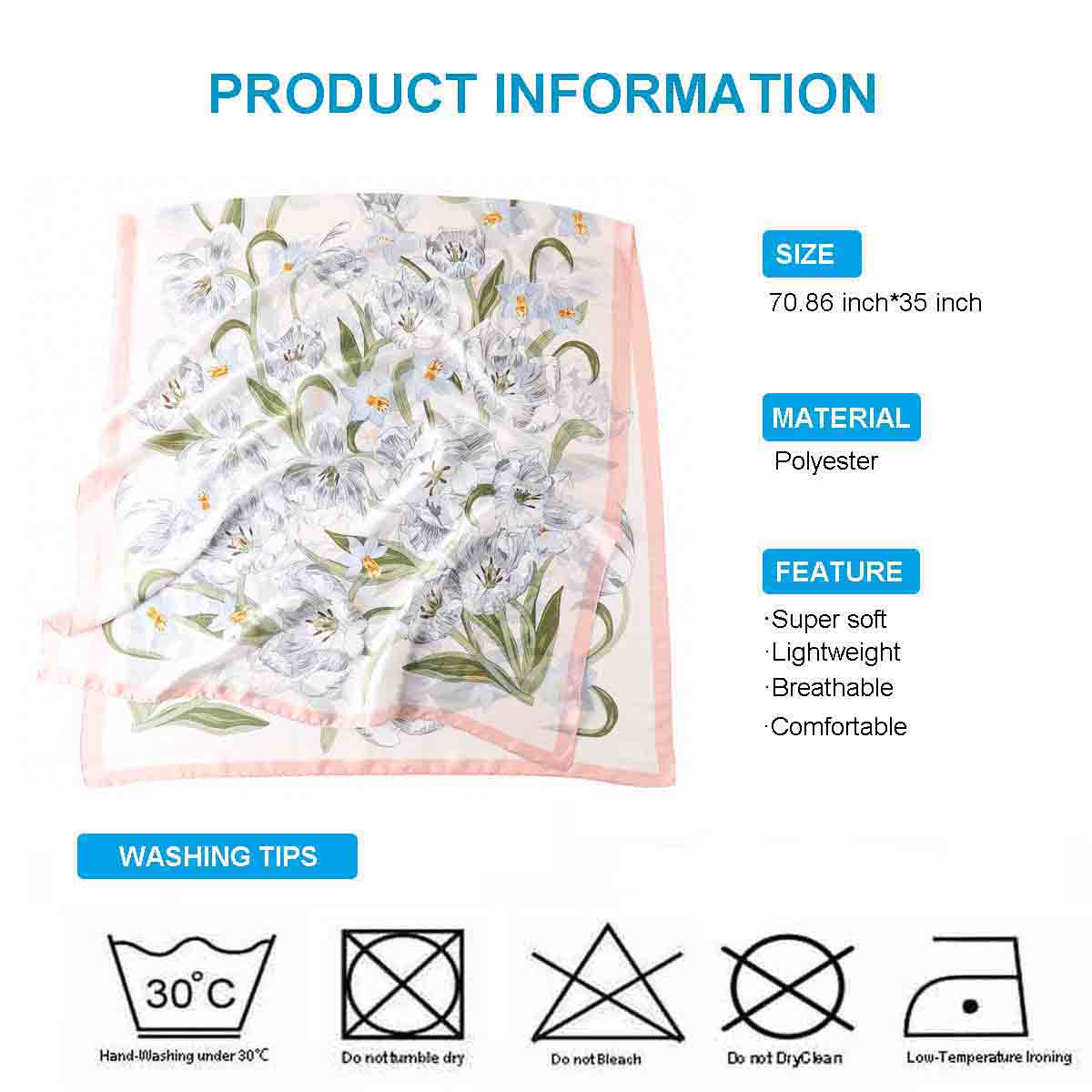 xyueanlo SR-079 Satin Royale Scarf - View 1